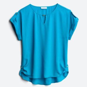 CALVIN KLEIN - Suzanne Tab Detail Blouse